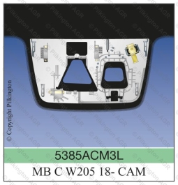 Ветровое стекло на MERCEDES C-CLASS W205 4LIM,5KOM